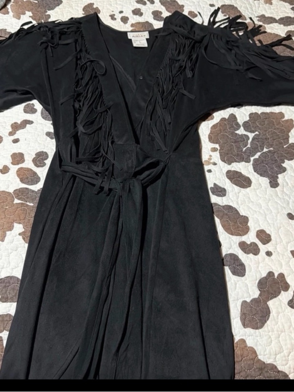 Ariat Black Fringe Wrap Maxi Dress